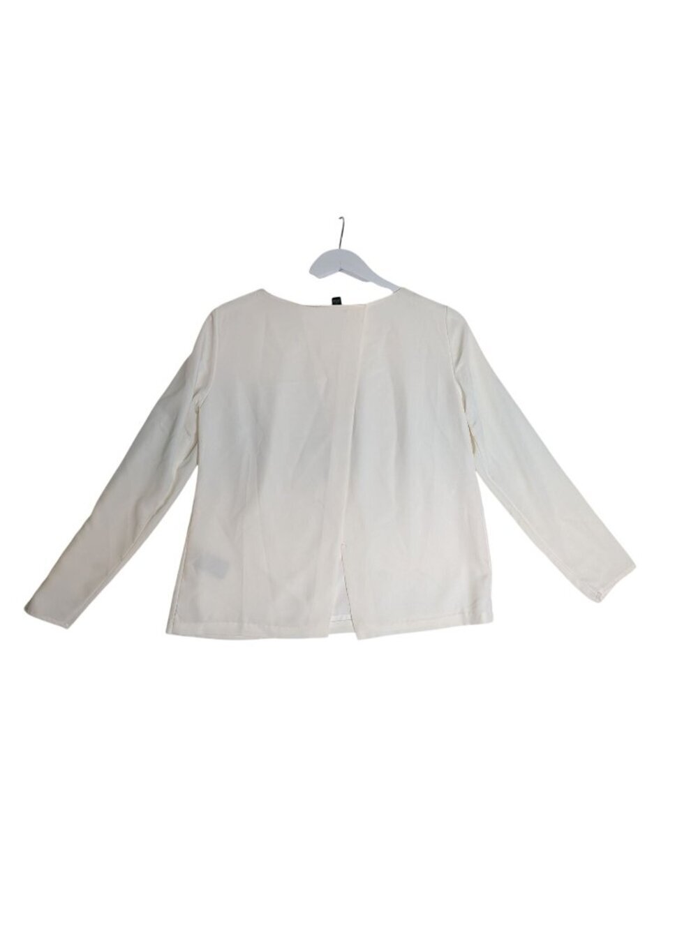 Lauren Ralph Lauren Ivory Split Back Blouse Size 4 Career Wear Minimalist Capsul